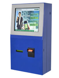 17" kiosque sans fil de bâti de mur d'écran tactile avec l'imprimante et l'accepteur V608 d'argent liquide